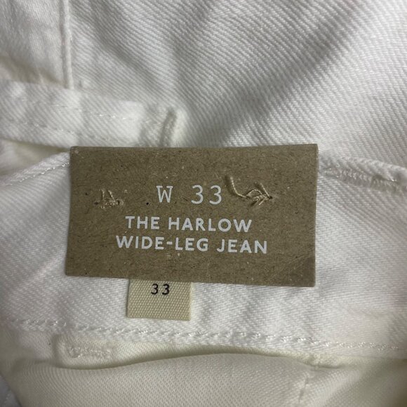 Madewell The Harlow Wide Leg Jean Airy Denim Edition Tile White Sz 33 - Picture 11 of 11
